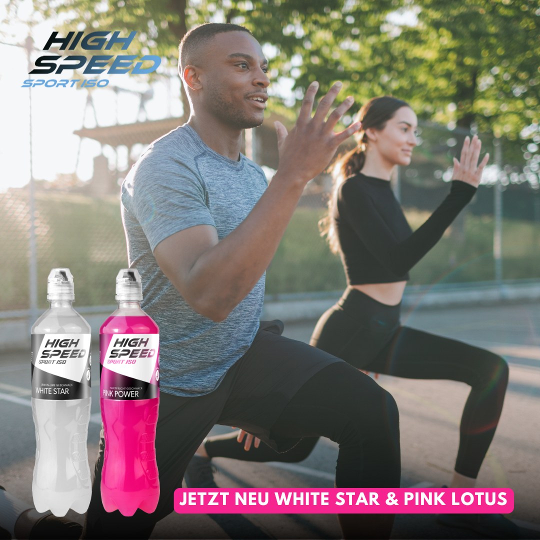 Neues aus dem Bereich Getränke: High Speed Iso Sport White Star und Pink Power